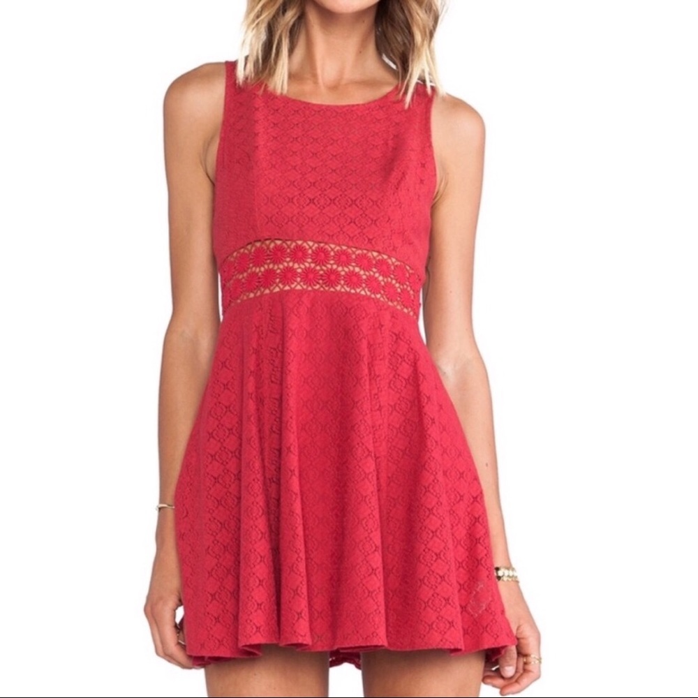 CRAZY SALE Worn Twice Free People Daisy Crochet Skater Dress